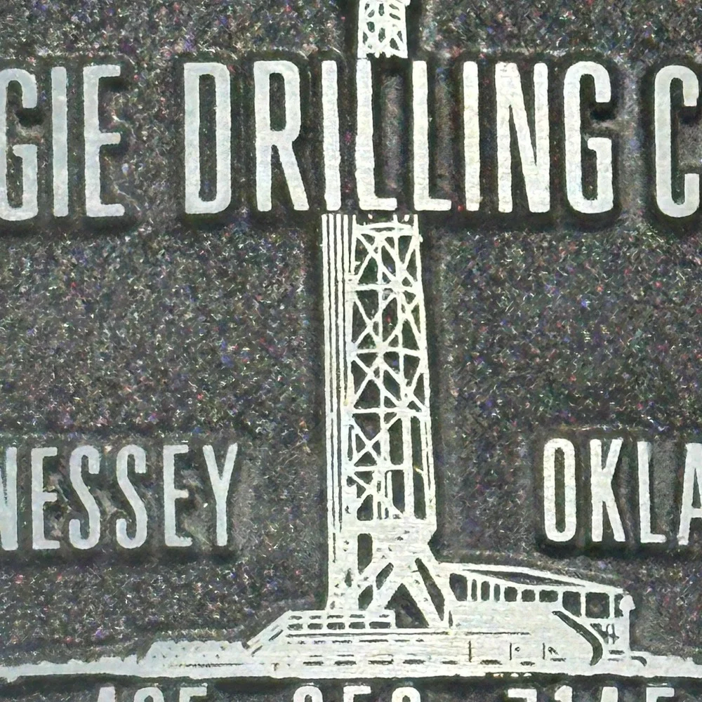 Vintage Aggie Drilling Hennessey Oklahoma Oilfield Rig Advertising Belt Buckle
